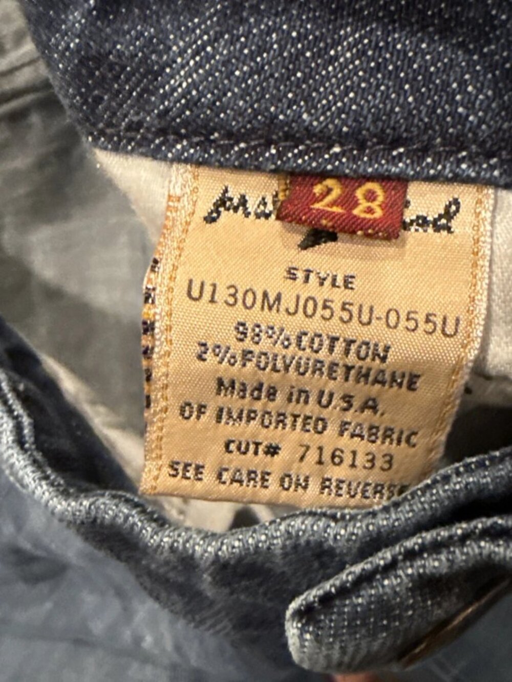 7 For All Mankind Size 28 Denim Bootcut Jeans "A" Pocket - Picture 6 of 6